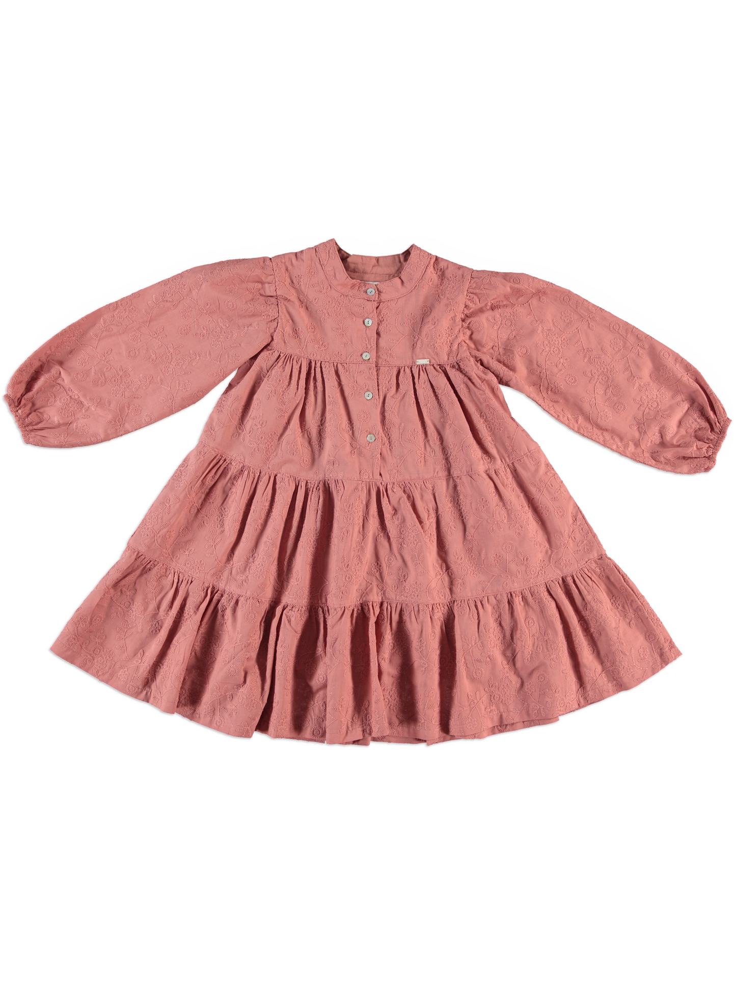 “Amelie Rose” Embroidered Tiered Dress