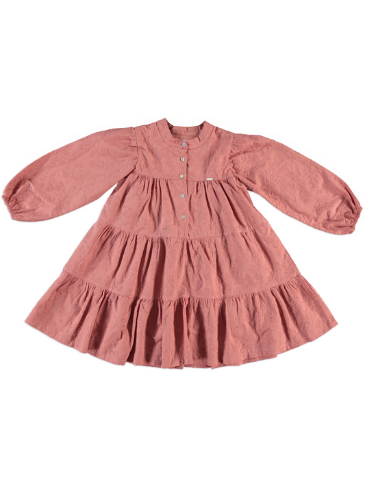 “Amelie Rose” Embroidered Tiered Dress