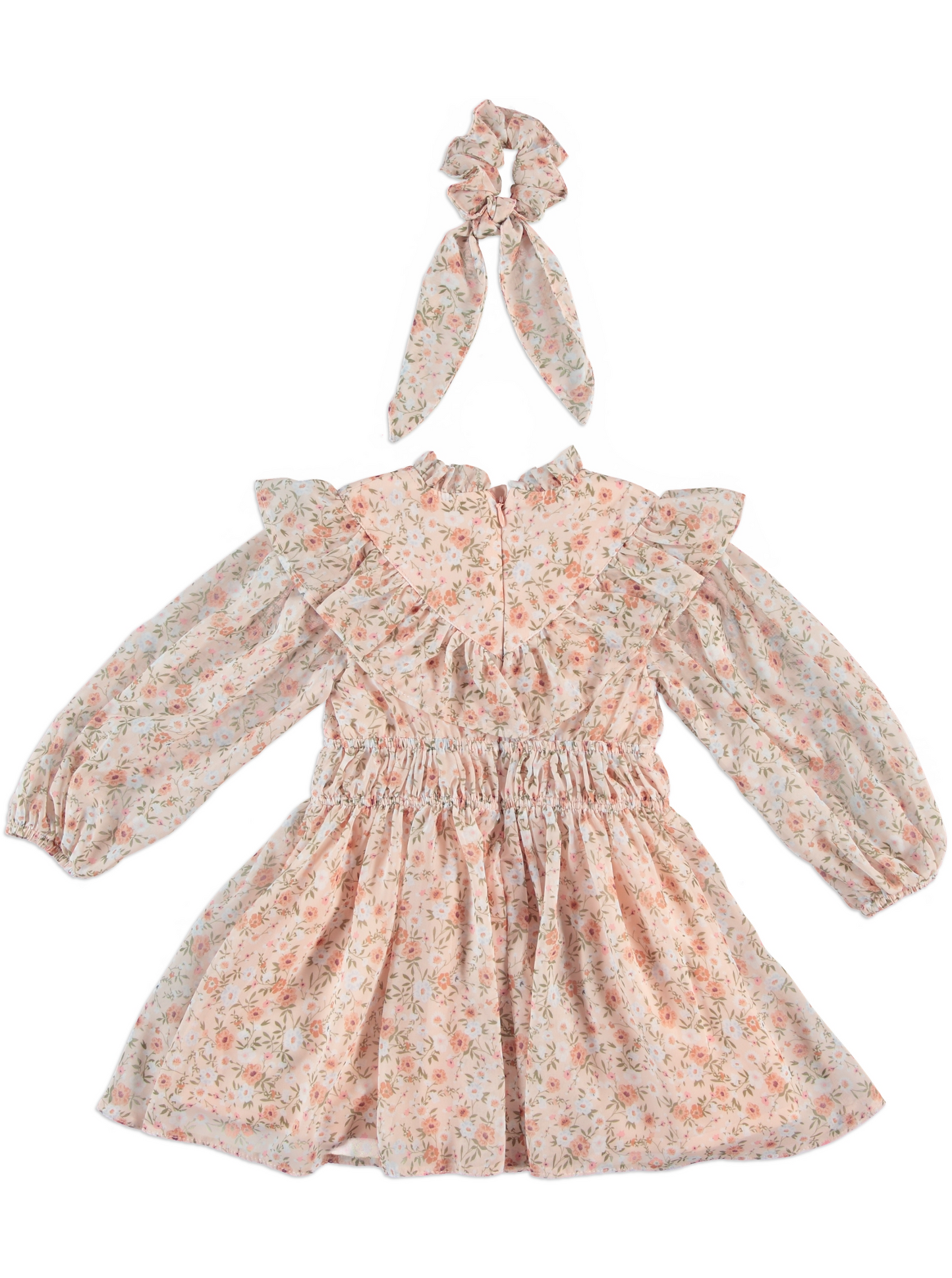 Monnarosa Milano “Rosalie Garden” Dress with Matching Scrunchie
