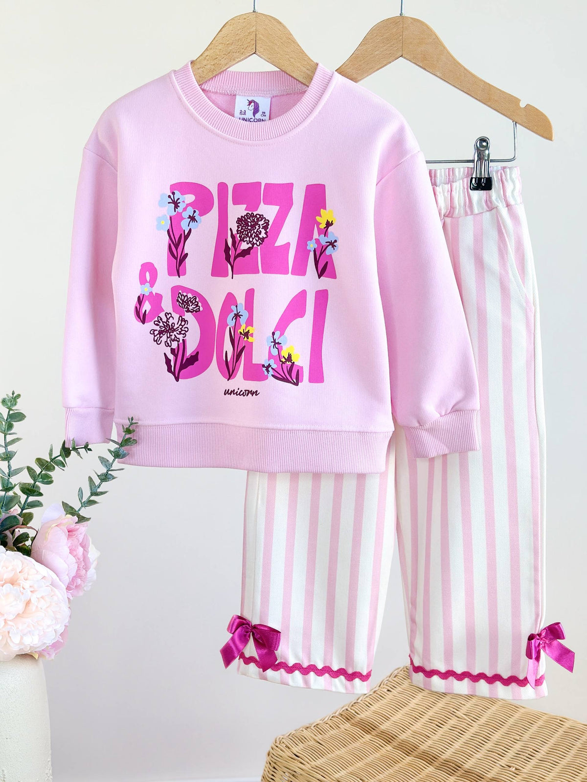 Pizza Dolci Striped Pants Set