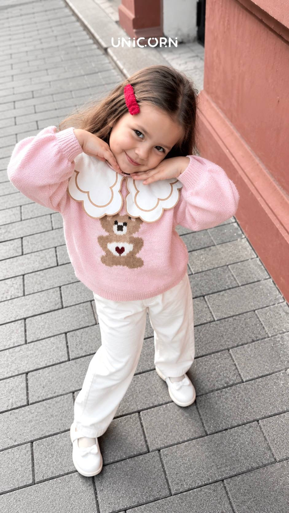 Teddy Bear Collared Sweater and Pants
