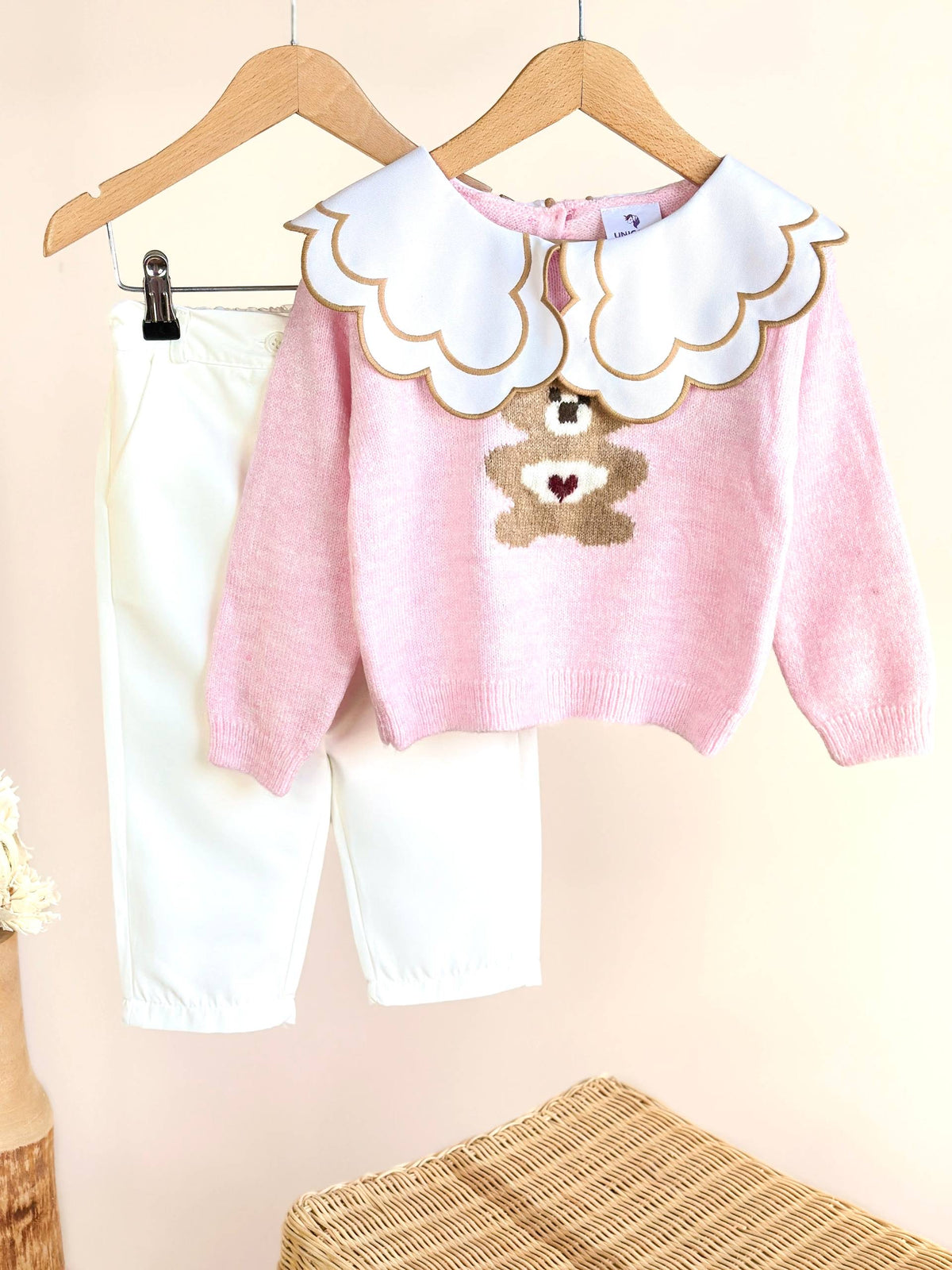 Teddy Bear Collared Sweater and Pants