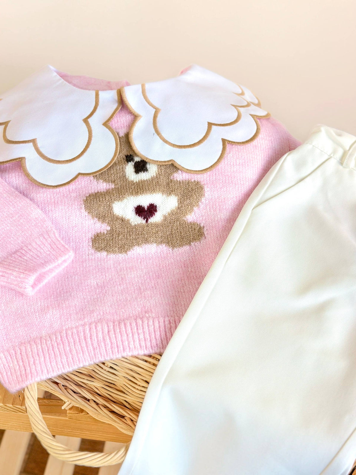 Teddy Bear Collared Sweater and Pants