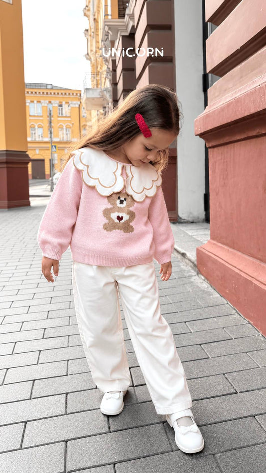 Teddy Bear Collared Sweater and Pants