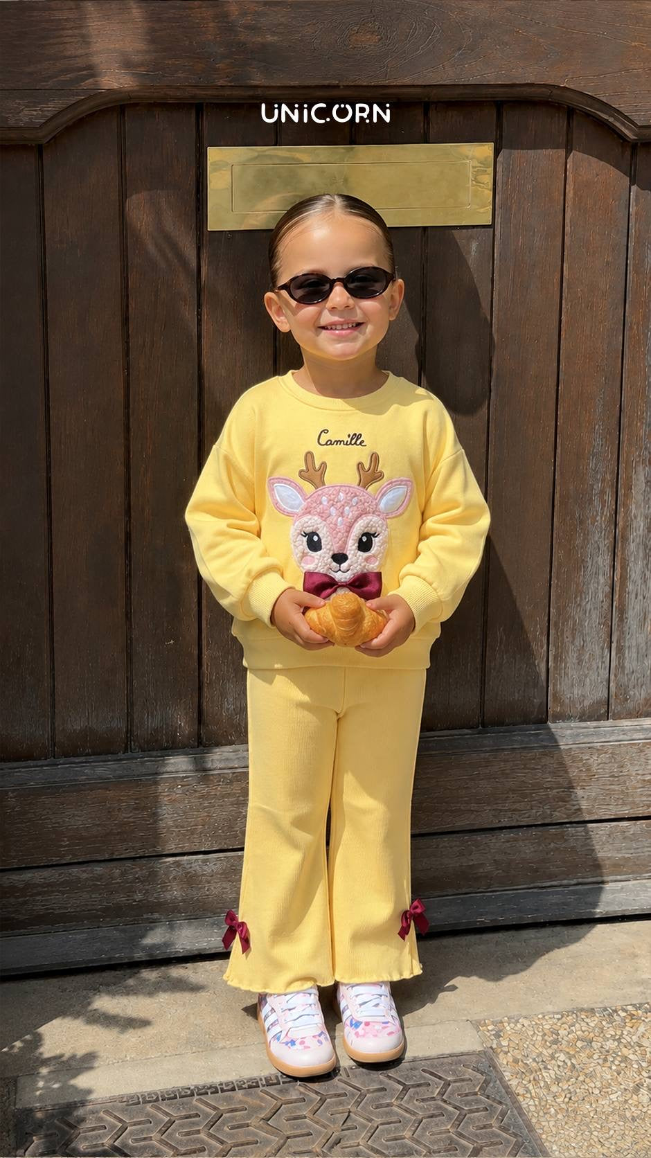 Yellow Dear Flare Legging Set