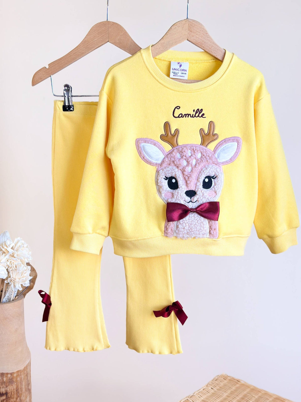 Yellow Dear Flare Legging Set