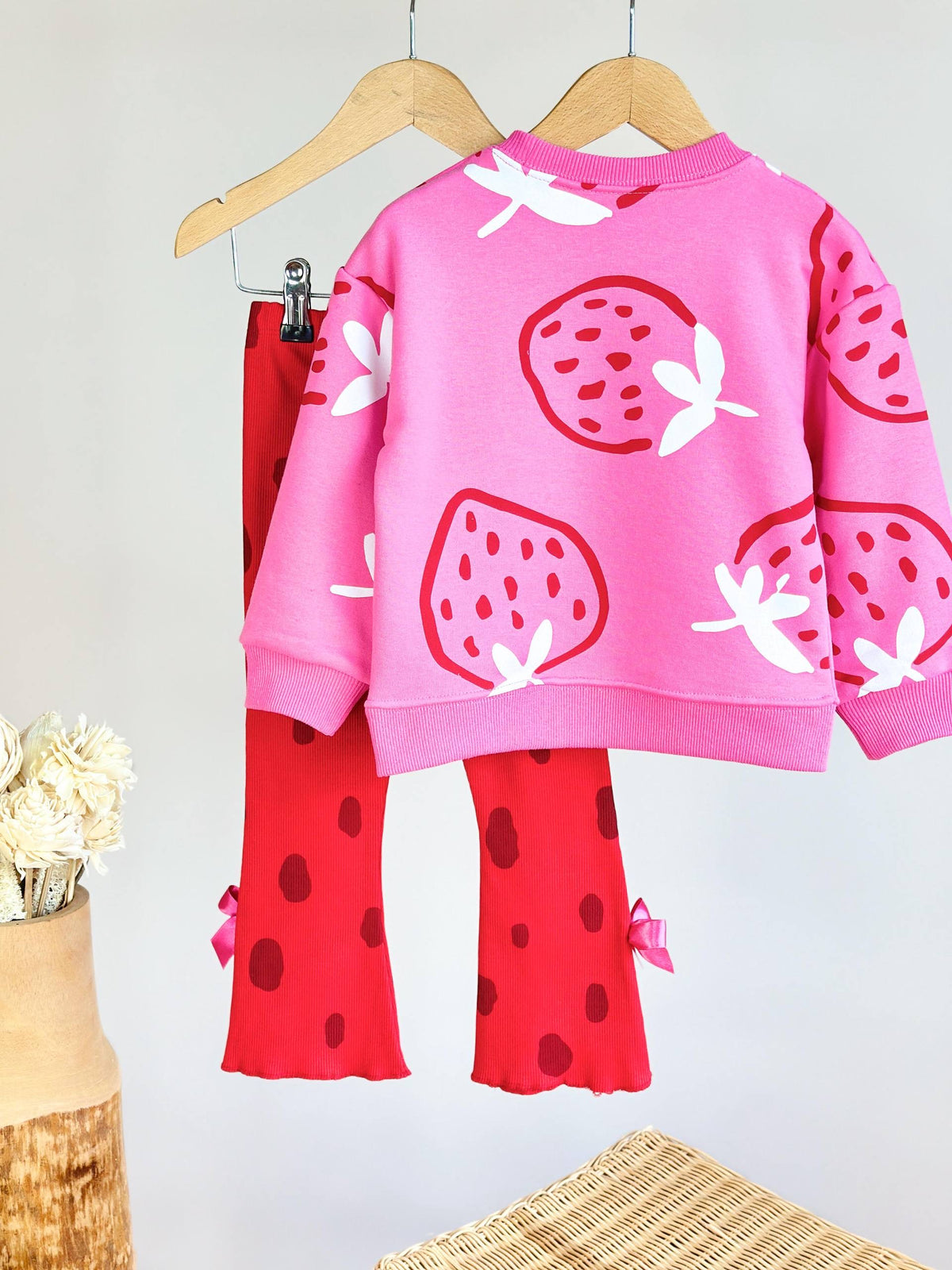 Strawberry Flare Leggings Set