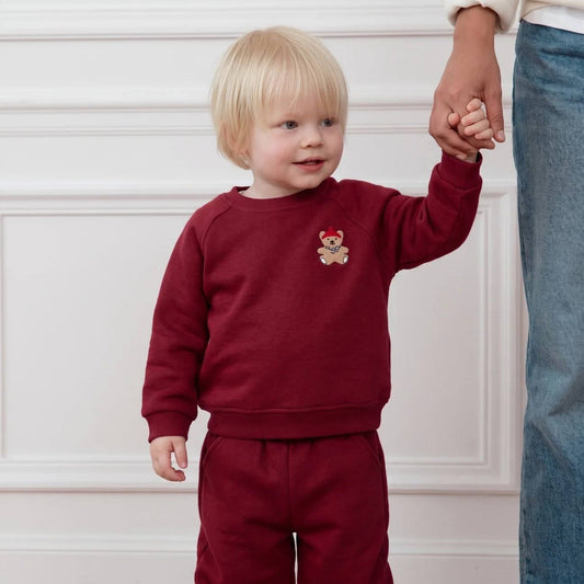 Laciel Burgundy Bear Baby Set