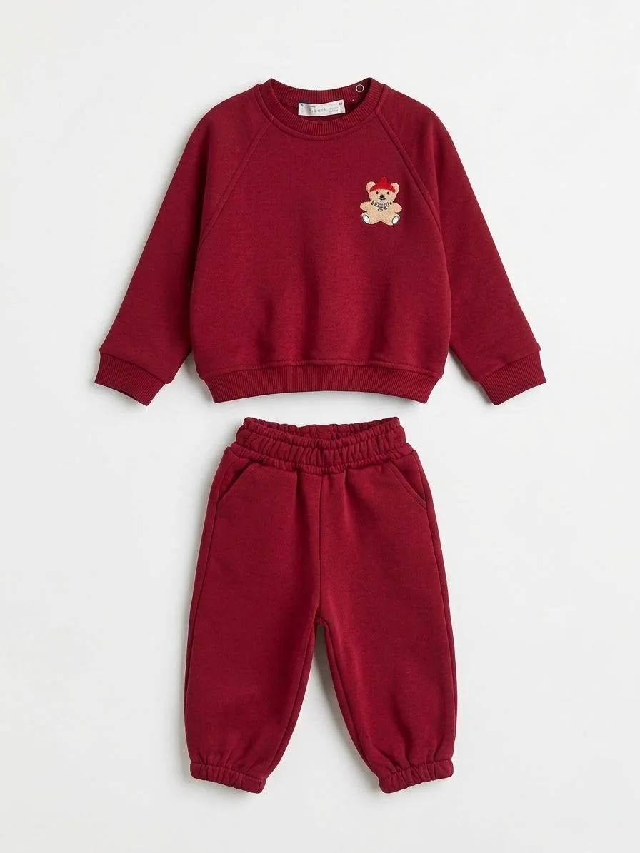 Laciel Burgundy Bear Baby Set