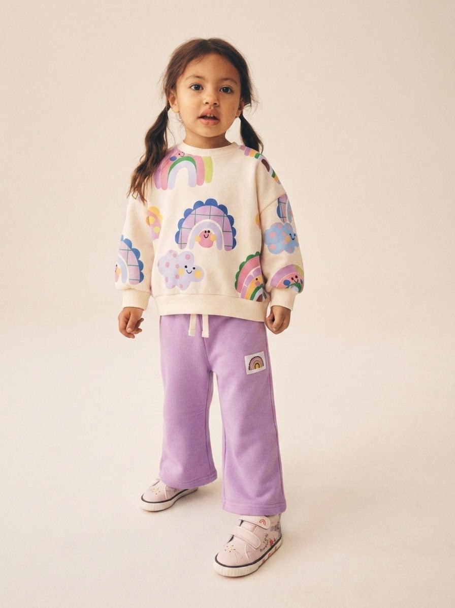 Purple Rainbow Wide Leg Set