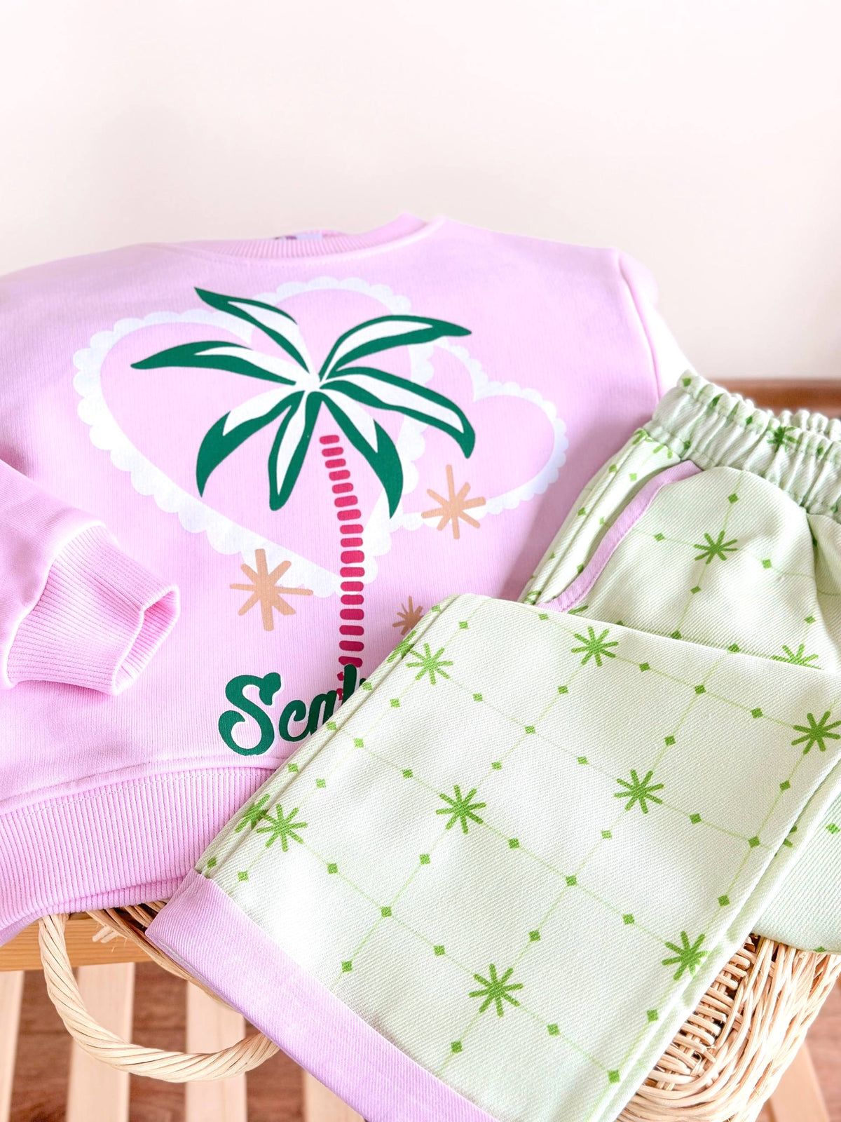 Pink & Green Palm Tree Set
