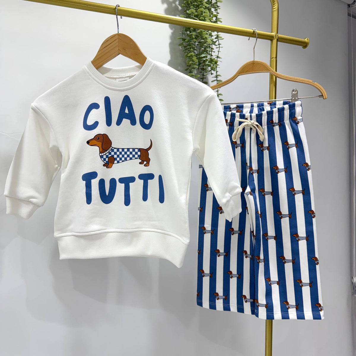 Ciao Tutti Dog Striped Set