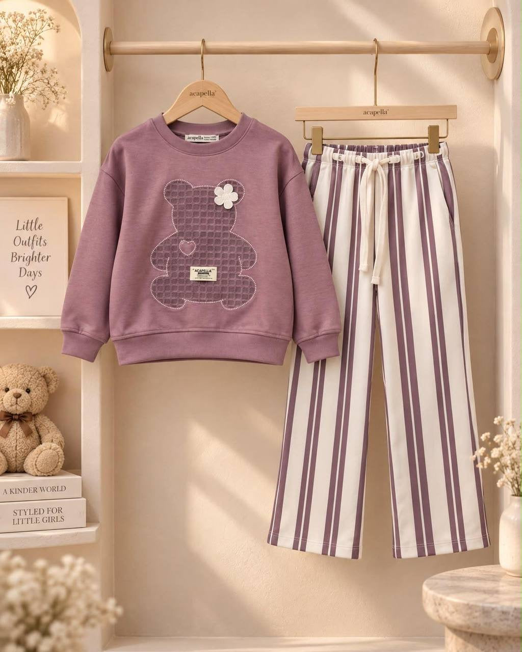 plum Bear Wide Leg Set