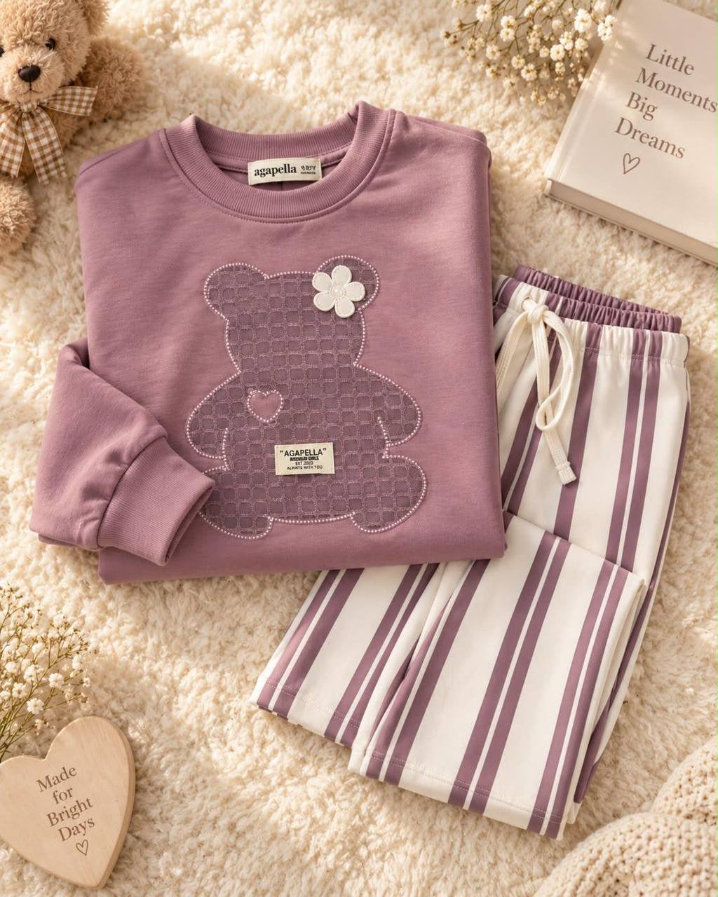 plum Bear Wide Leg Set