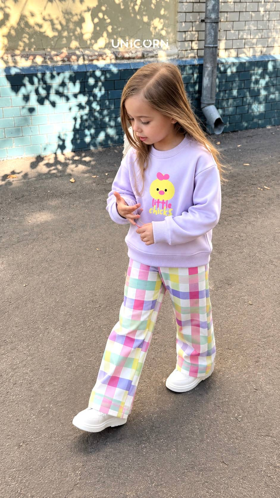 Little Chick Denim Pants Set