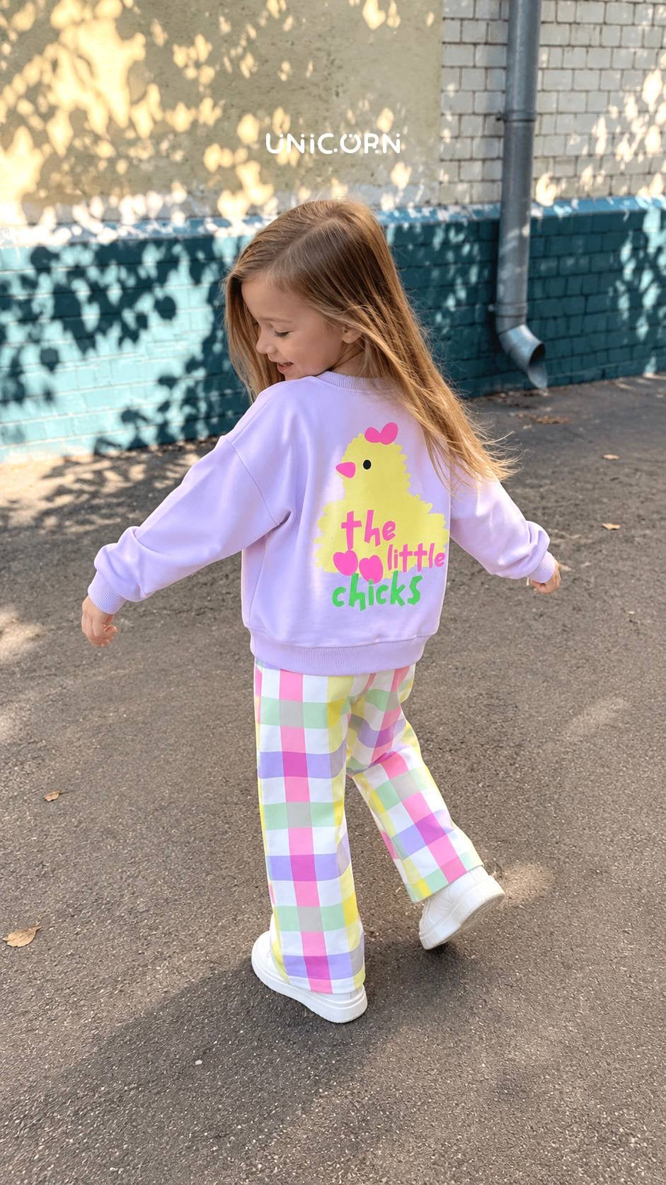 Little Chick Denim Pants Set
