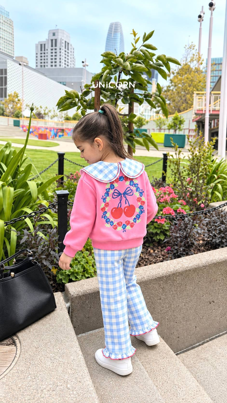 Cherry Garden Denim Set