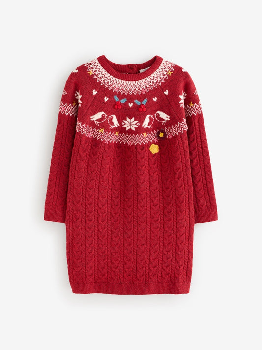 ❤️ Festive Red Knit Sweater Dress | Original Next