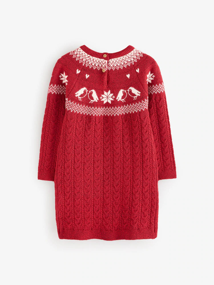 ❤️ Festive Red Knit Sweater Dress | Original Next