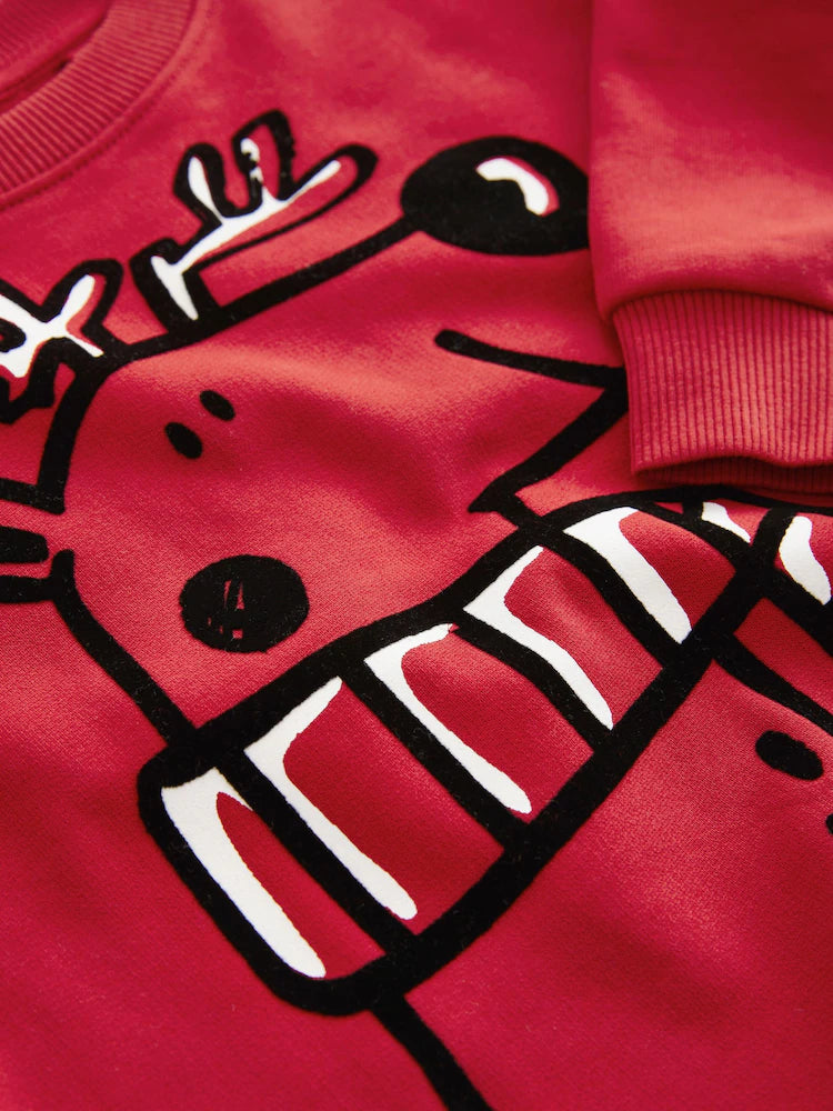 🦌 Jolly Reindeer Graphic Christmas Sweatshirt | Original Next
