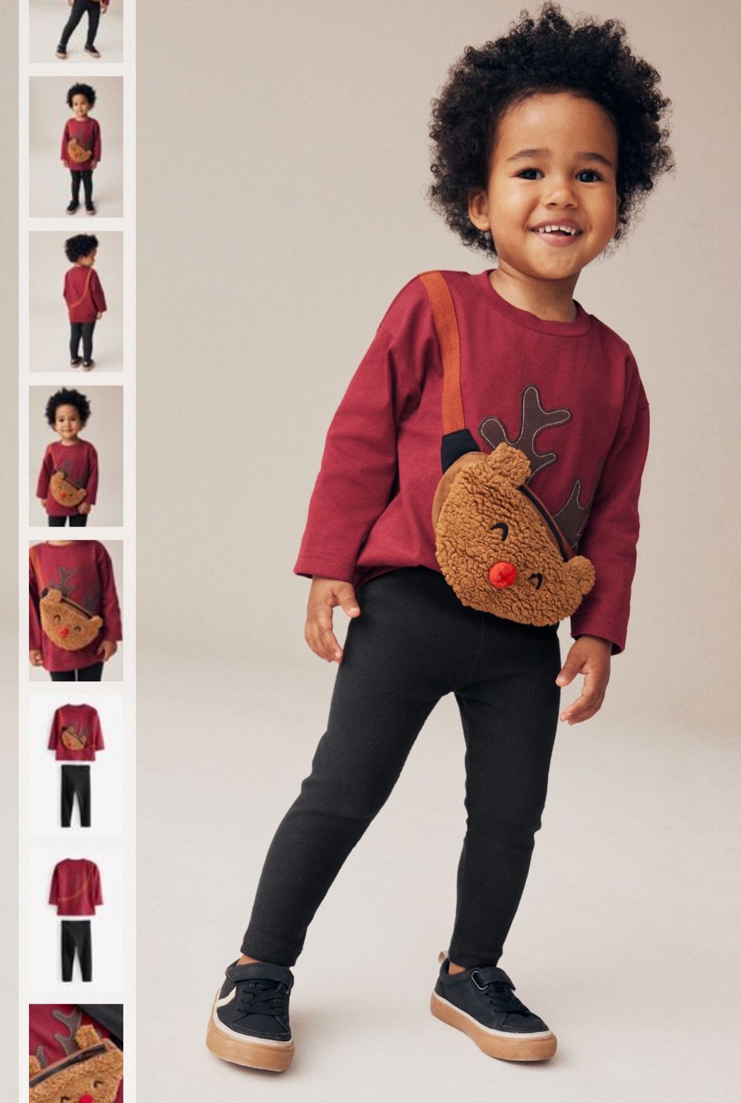🦌 Reindeer Holiday Outfit Set – 2 Pieces