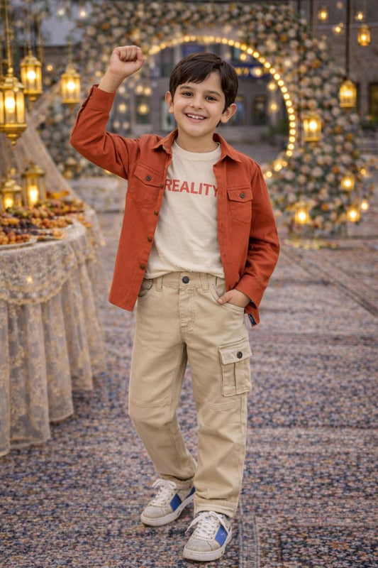 Cargo, Tshirt and Shirt Set