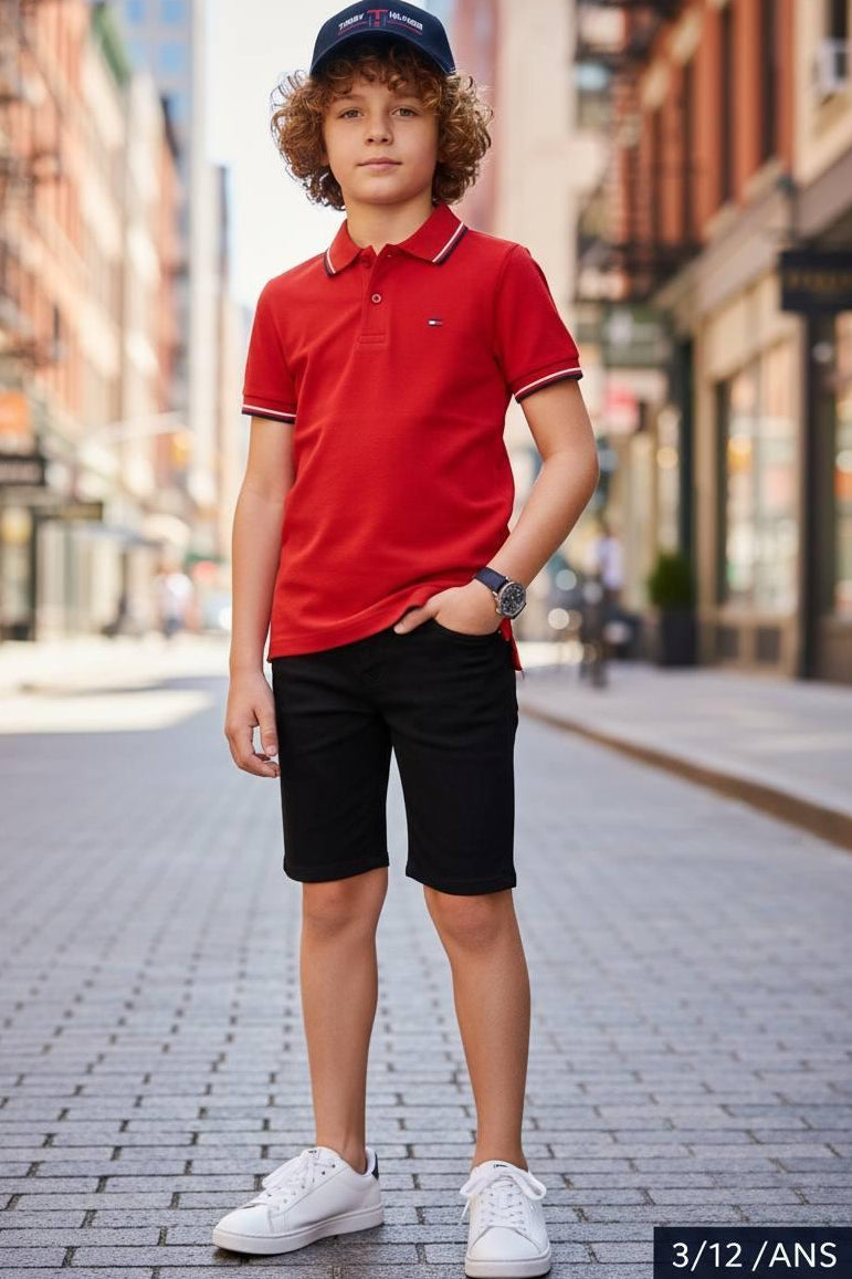 Tommy Hilfiger Polo & Shorts Set + Hat