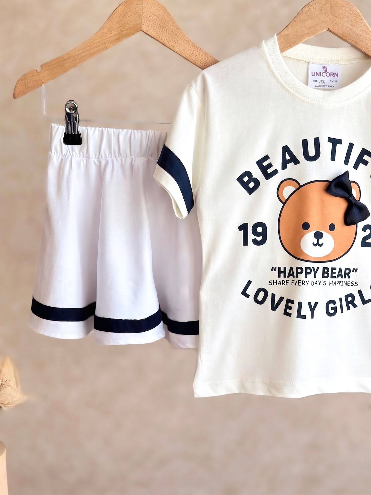 Lovely Bear Skirt Set 🧸🤍