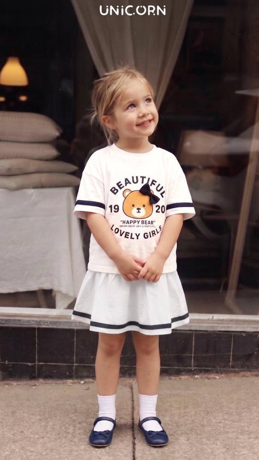 Lovely Bear Skirt Set 🧸🤍