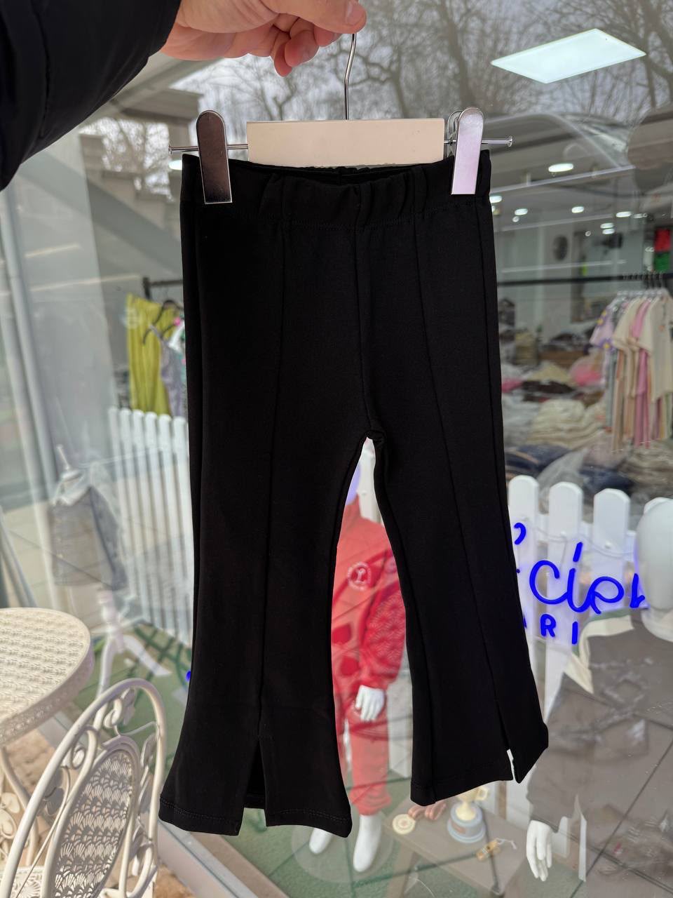 Black Slit Legging