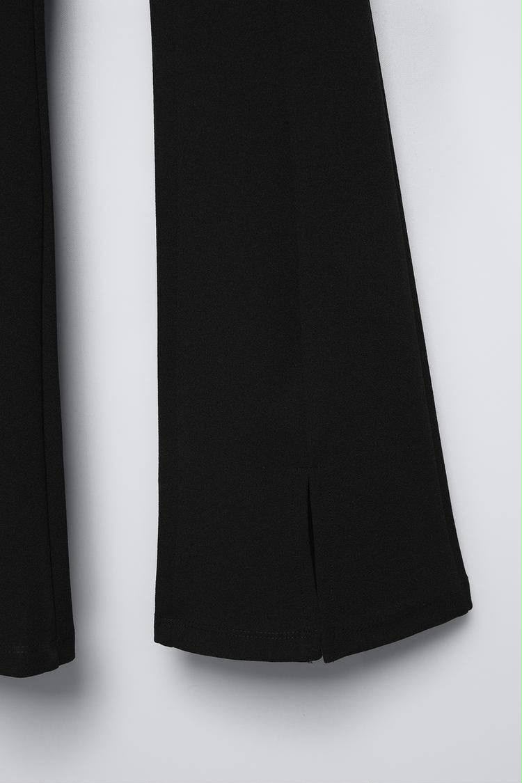 Black Slit Legging