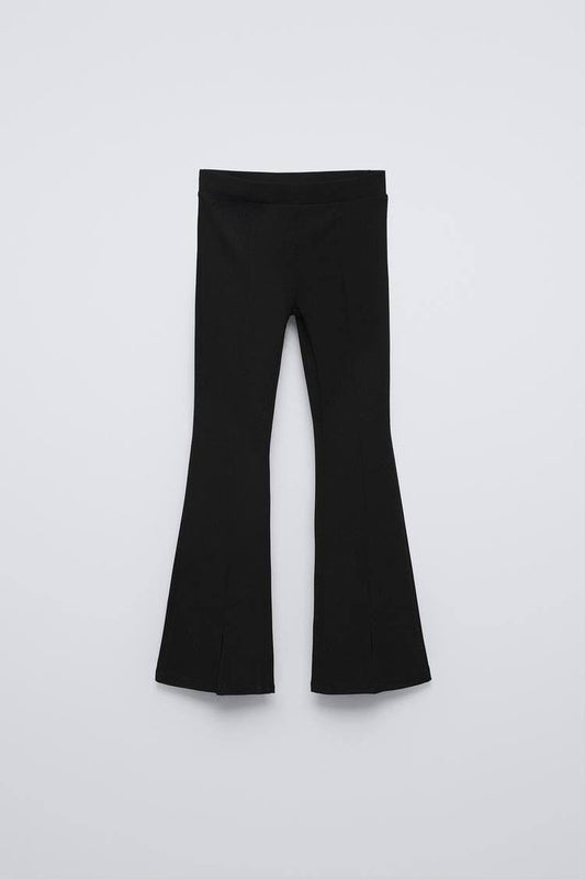 Black Slit Legging
