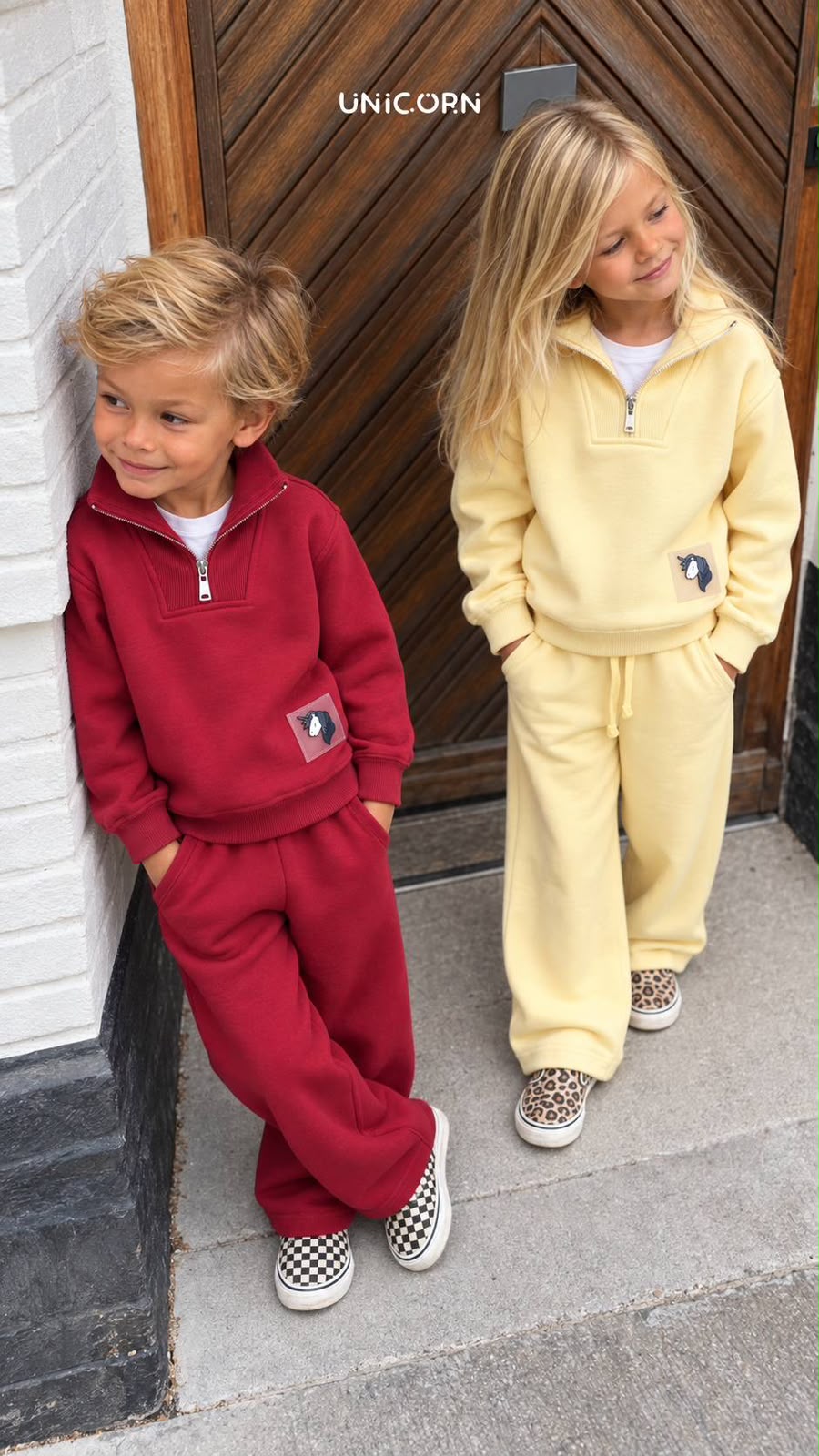 Yellow Basic Zipper Collar Tracksuit