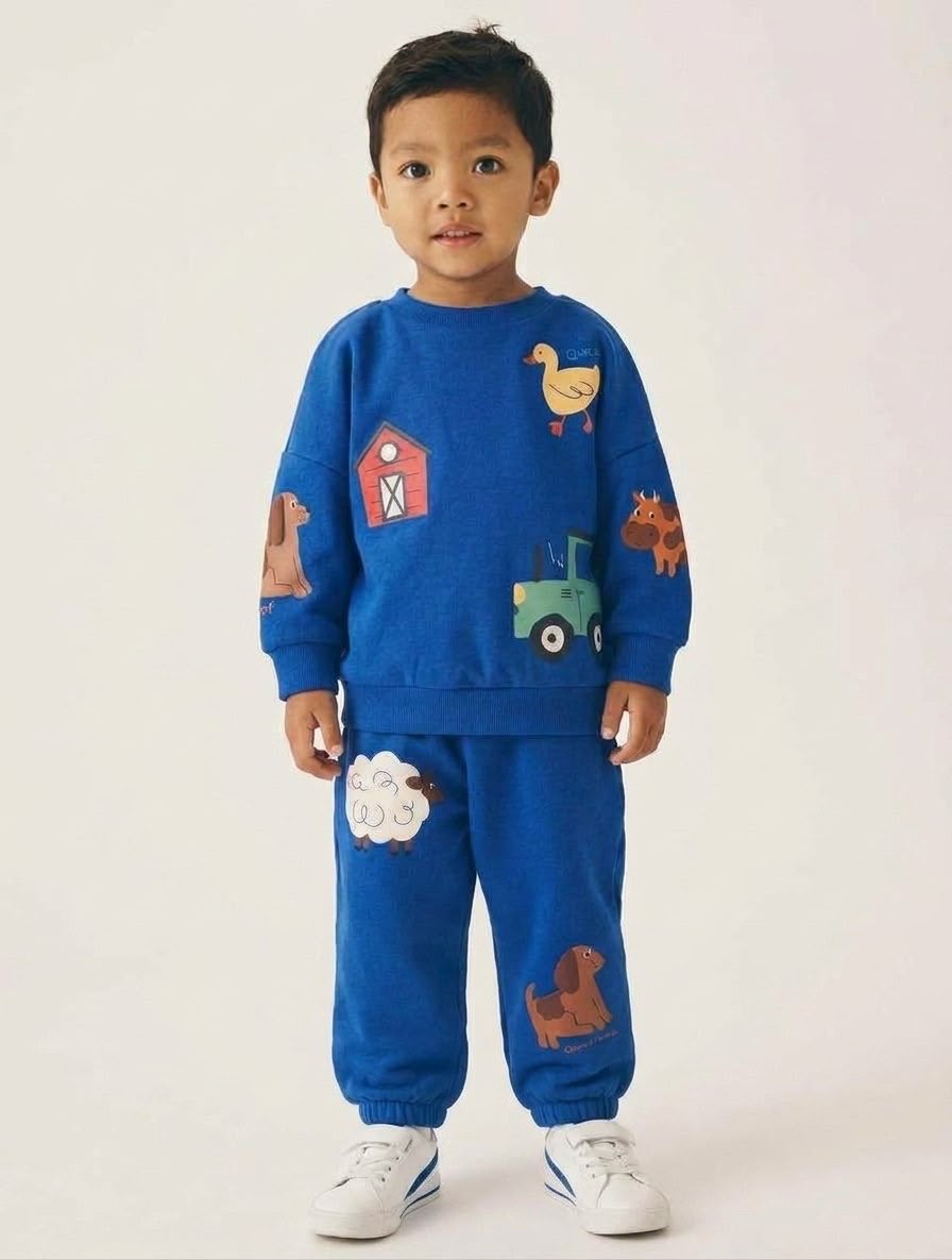 Blue Farm Print Tracksuit