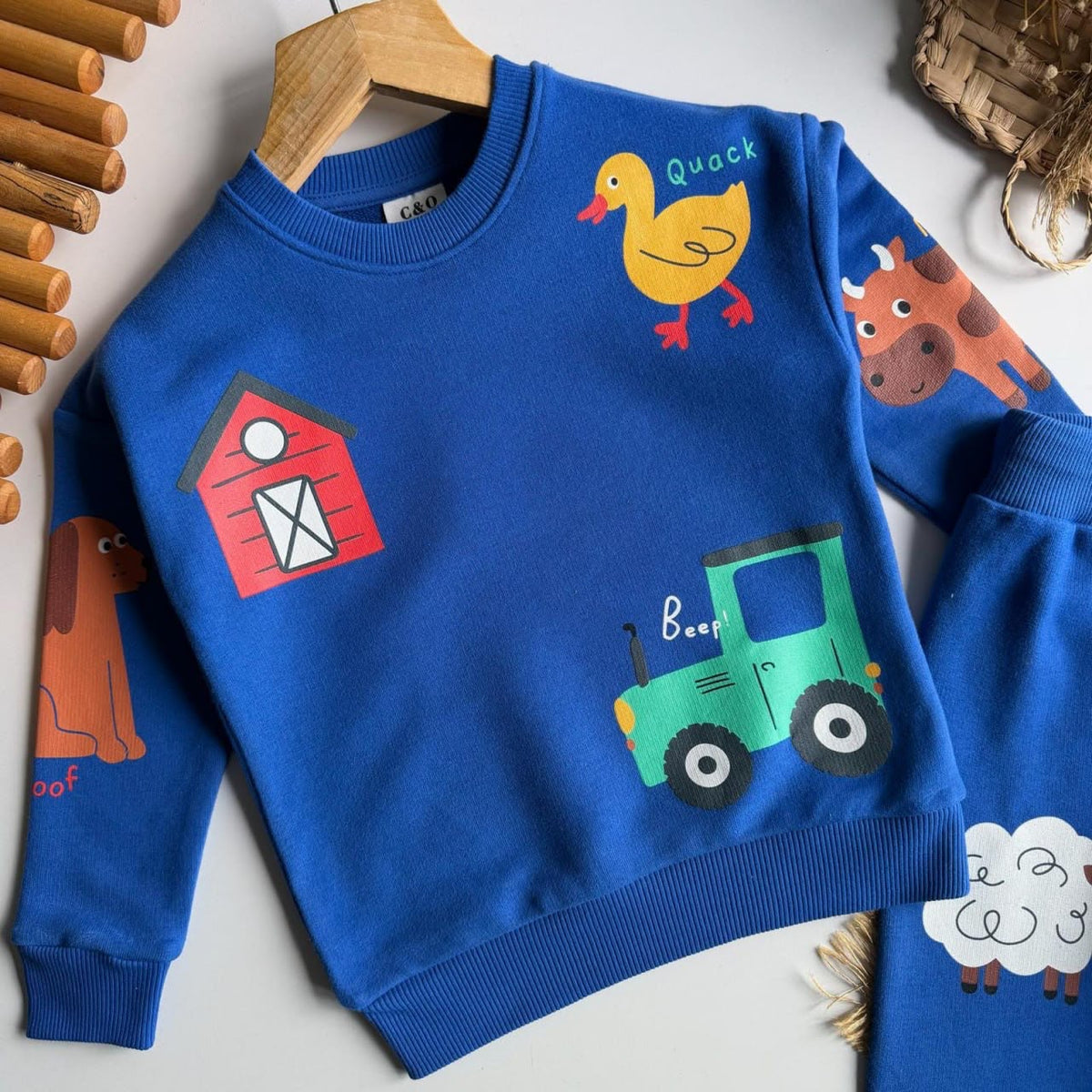Blue Farm Print Tracksuit