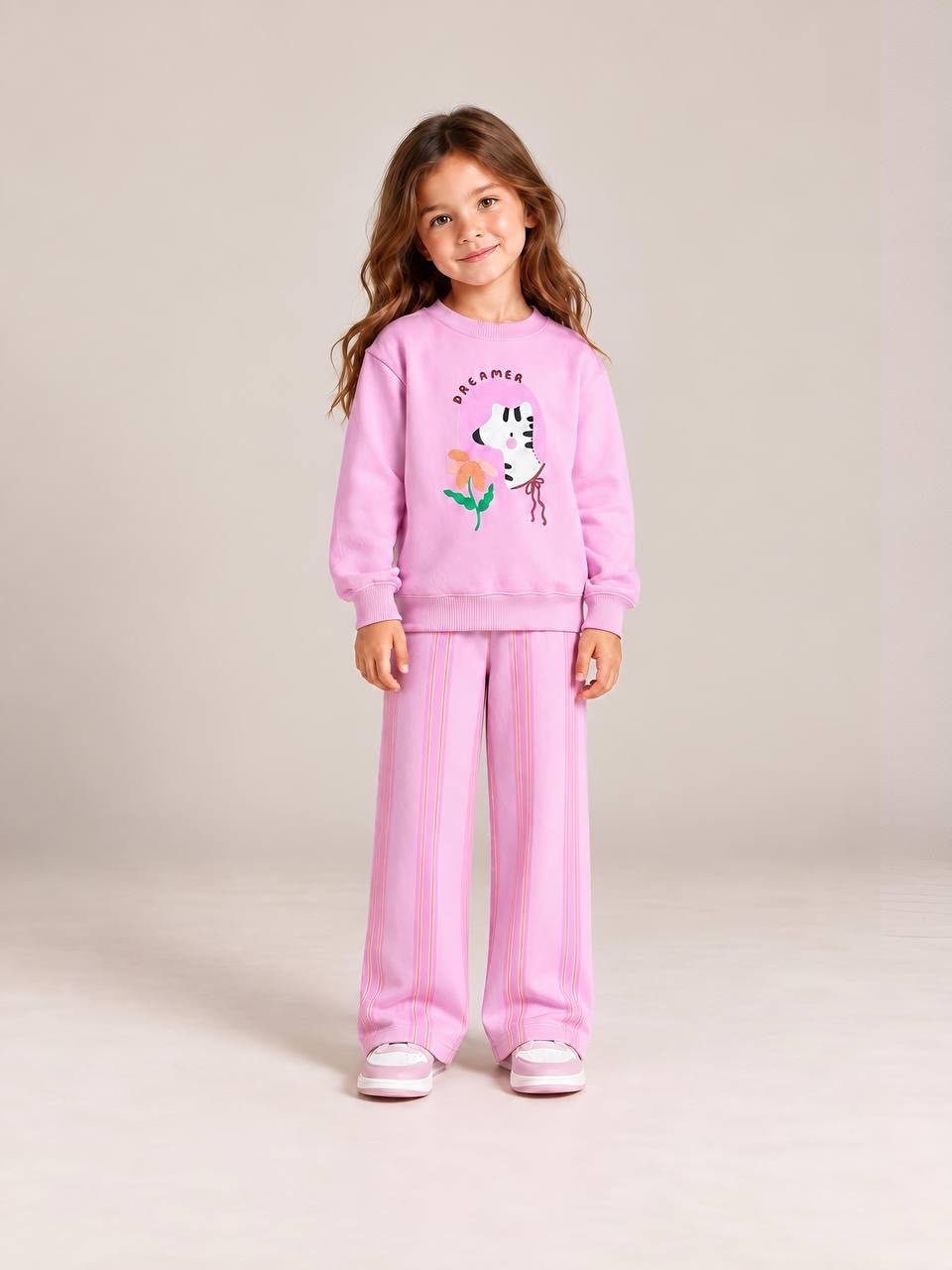 Pink Dreamer Striped Pants Set