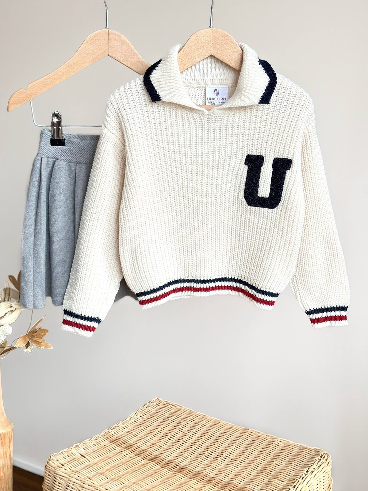 Classic Skirt & Knit Set