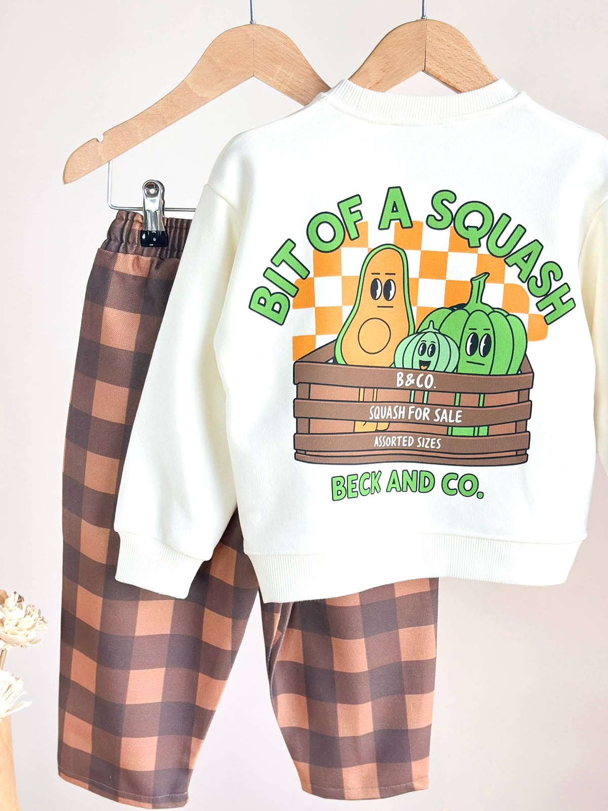 Pumpkin Squash Denim Set