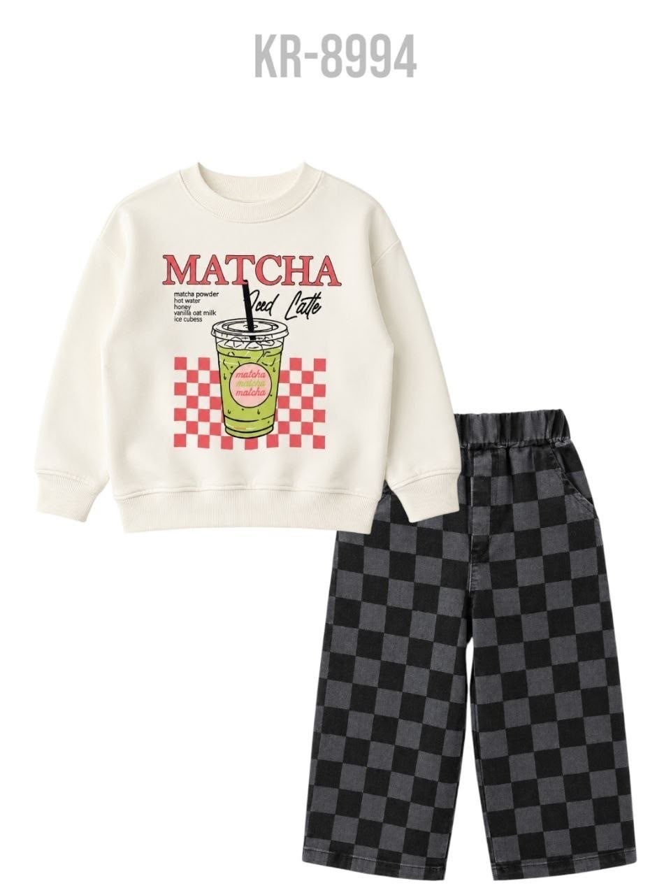 Matcha Denim Pants Set