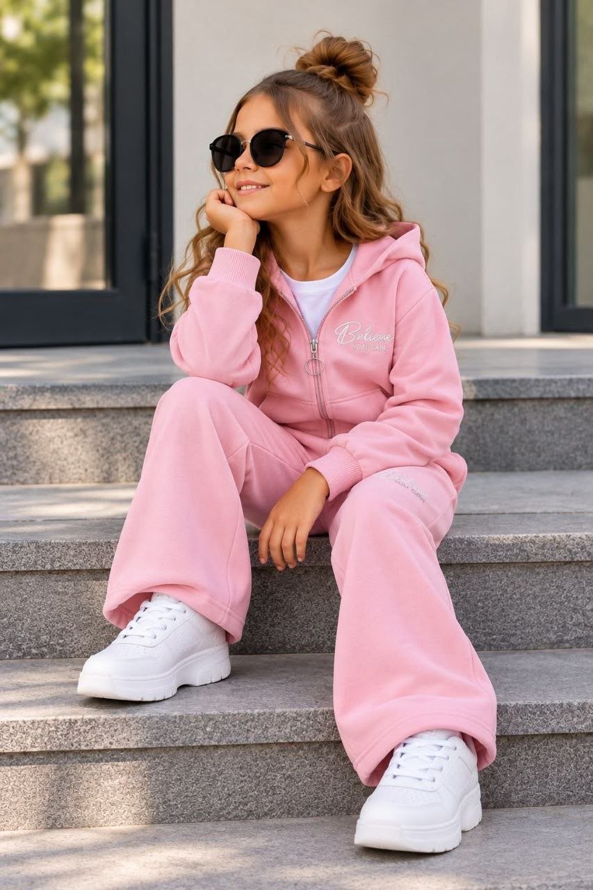 Pink Zipper Tracksuit