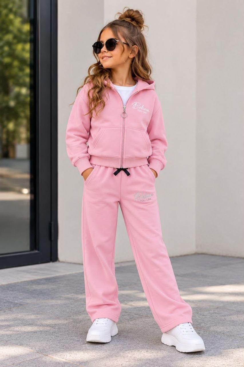 Pink Zipper Tracksuit