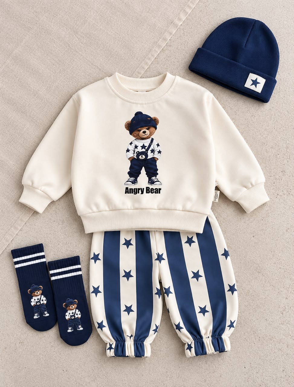 Angry Bear 4 Pcs Baby Set