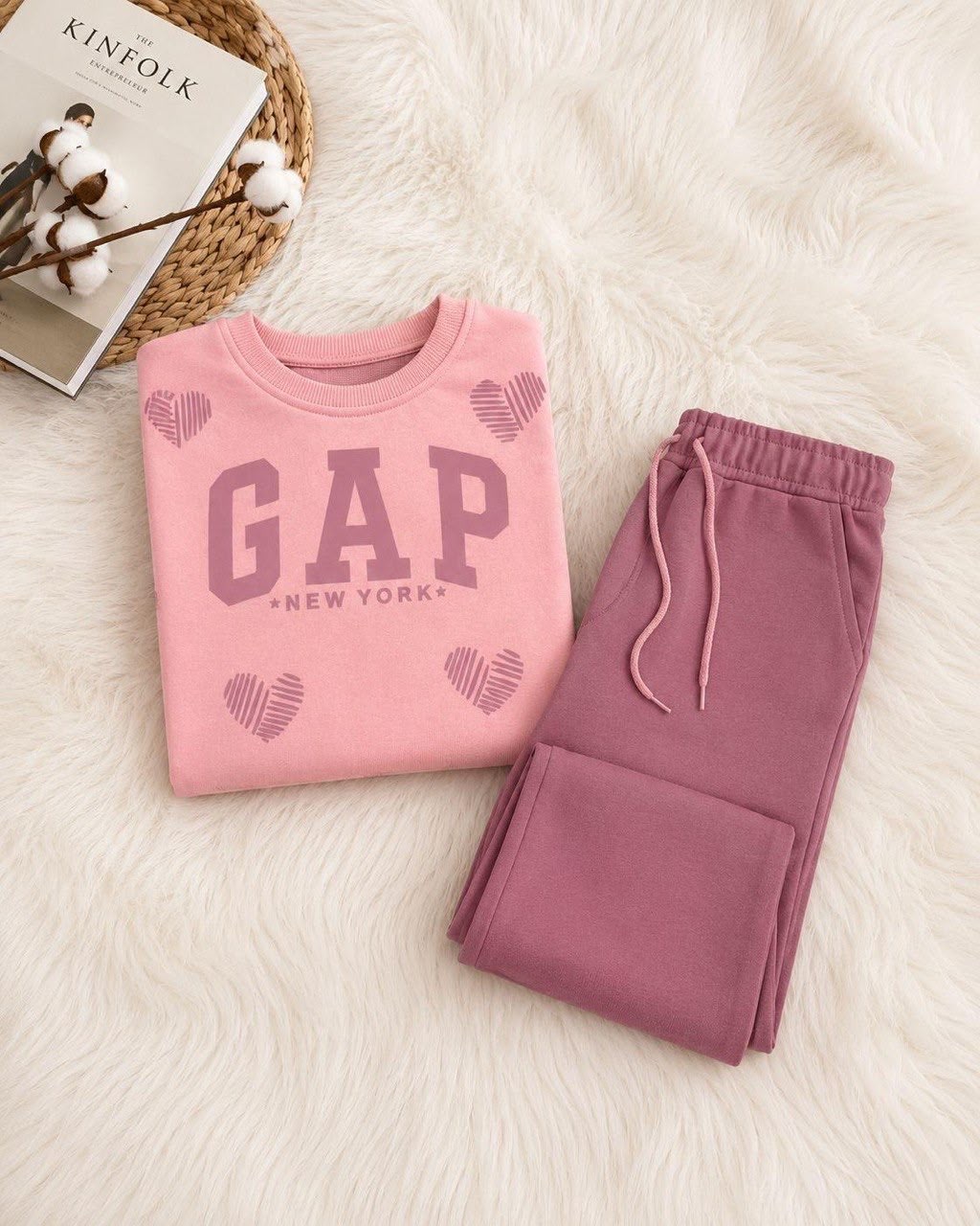 Gap Two Tones Pink Hearts Set