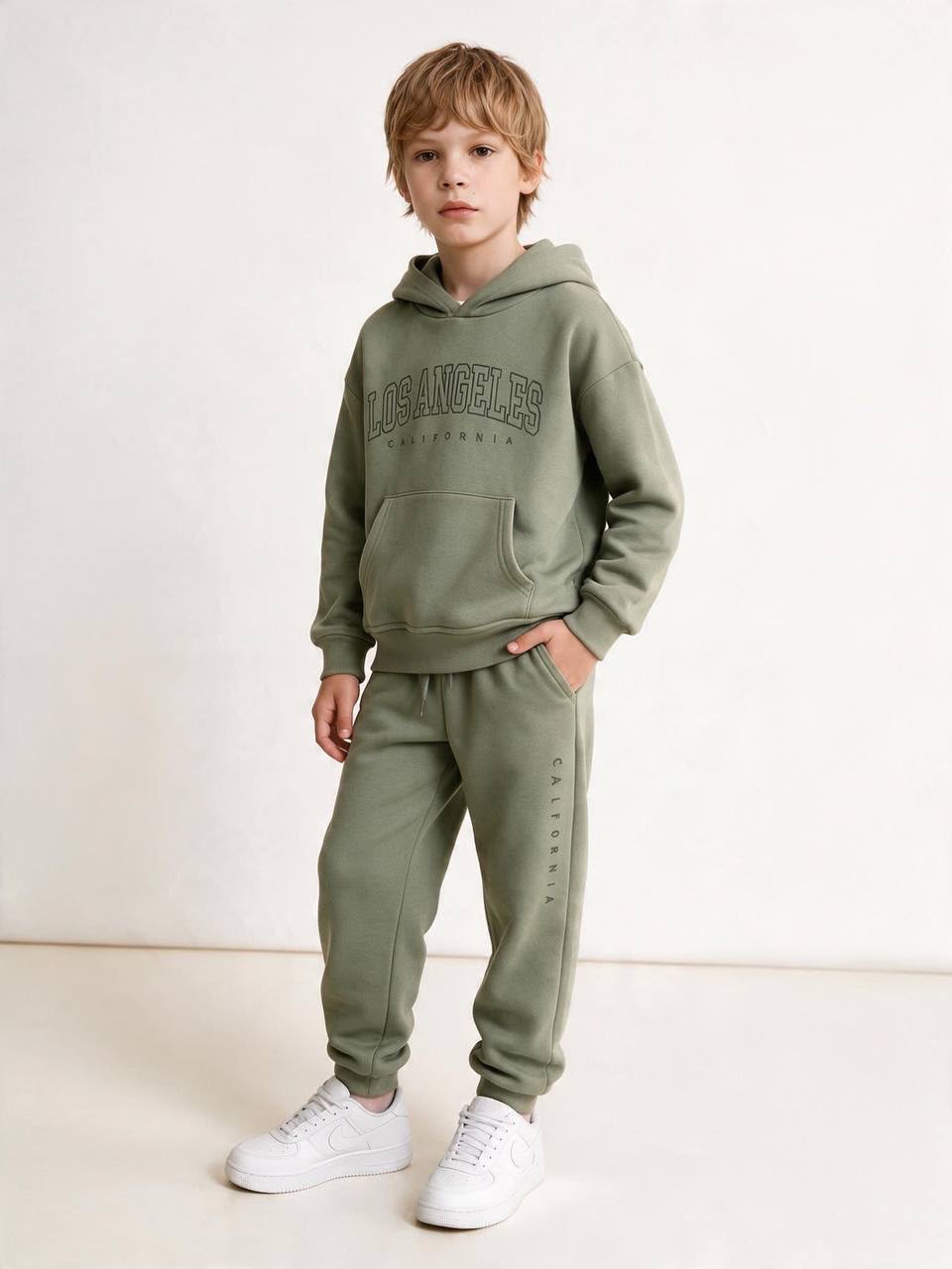 Los Angeles Fleece Green Set
