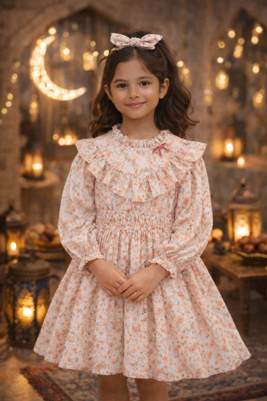 Monnarosa Milano “Rosalie Garden” Dress with Matching Scrunchie