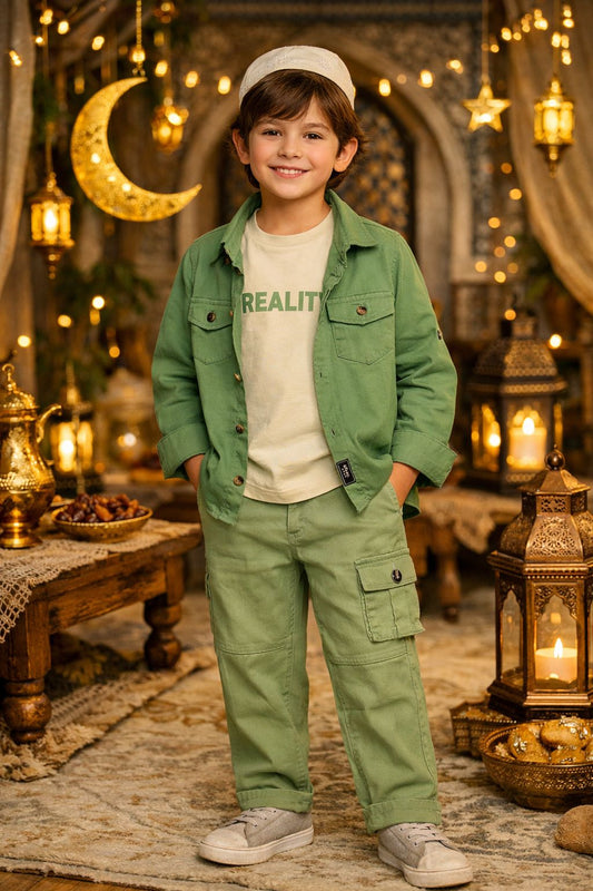 Cargo, Tshirt and Shirt Set