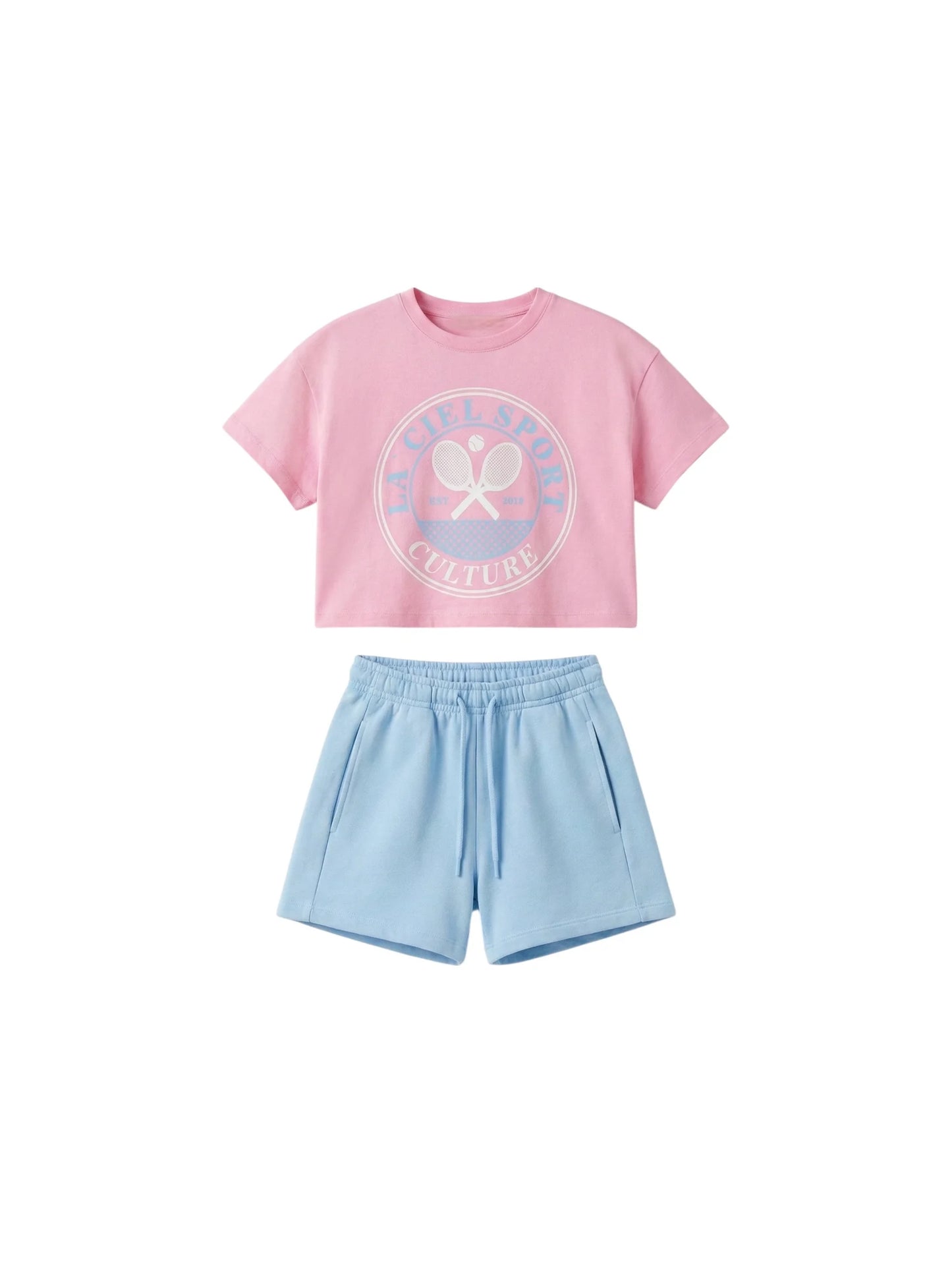 Pink and Blue Tennis Set