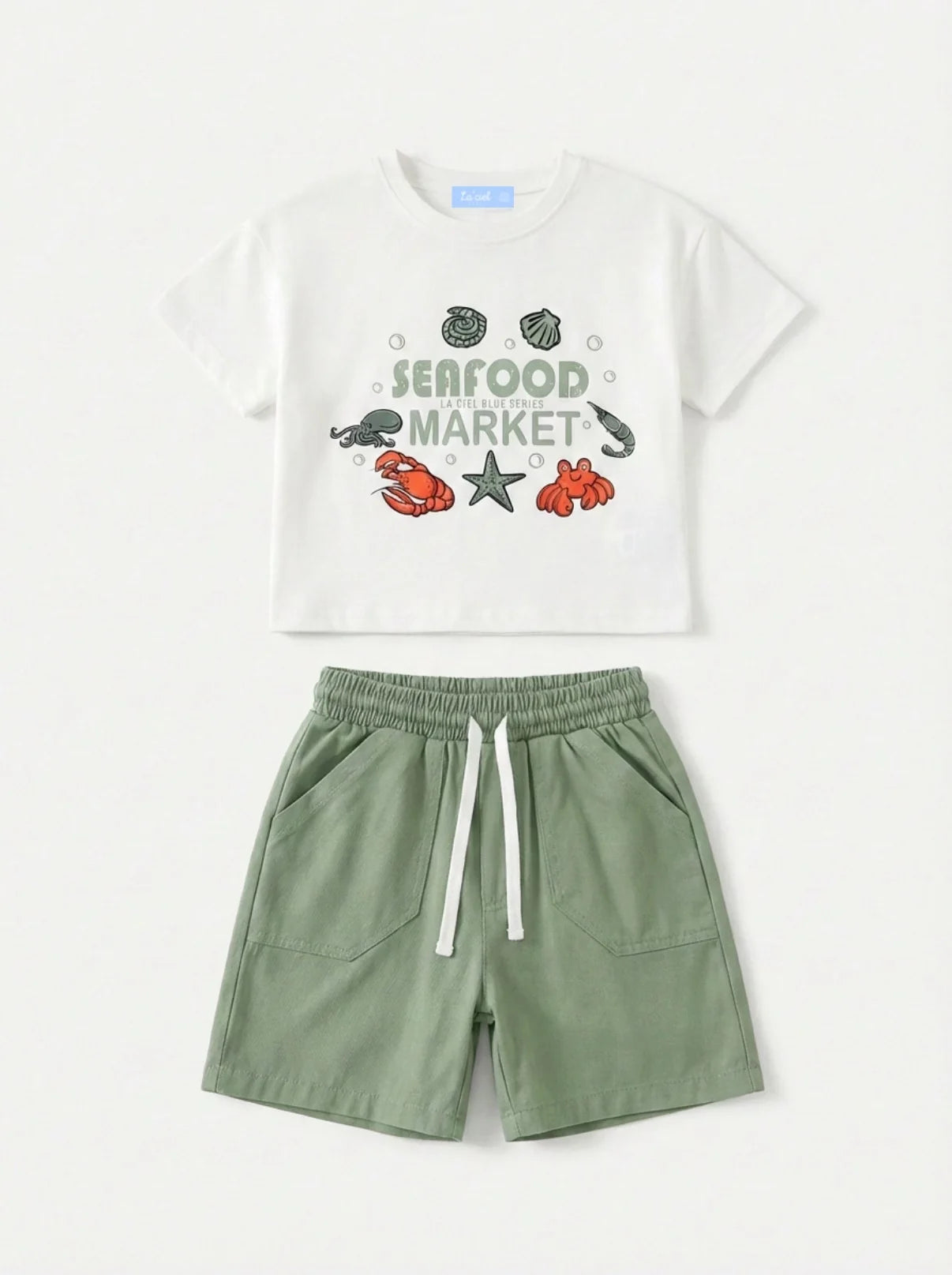 Marine🐚 Woven Shorts Set