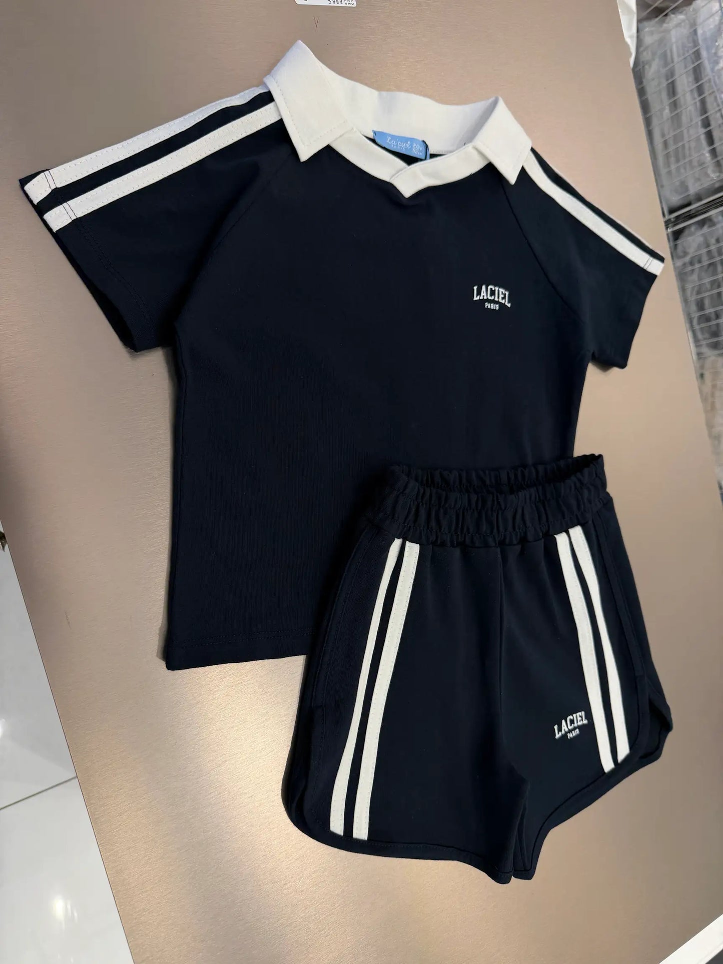 Polo Collar Navy Blue set