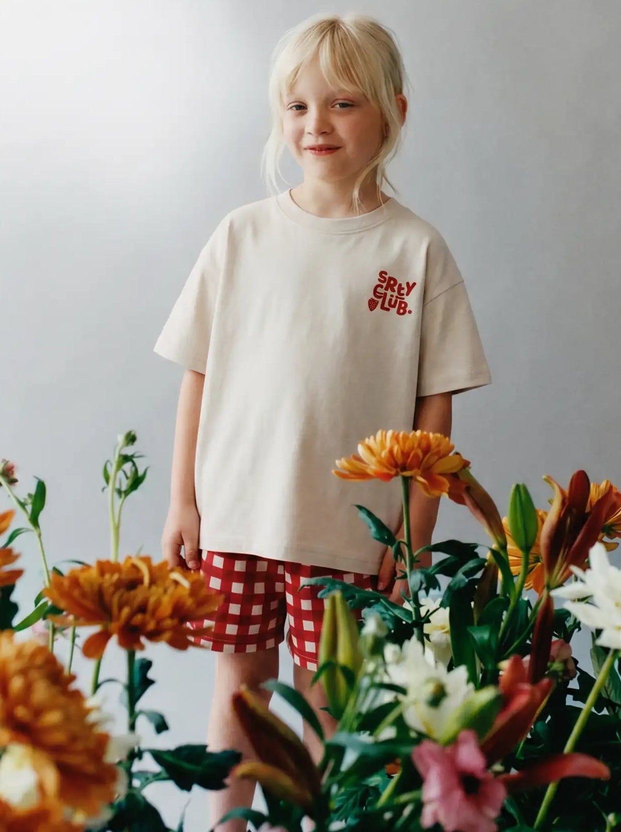Strawberry Muslin Shorts Set